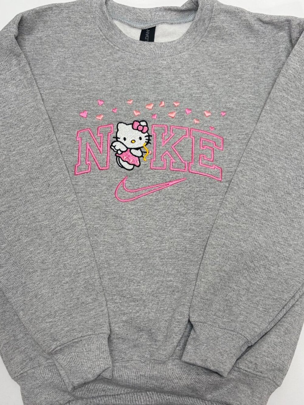 Nike Hello Kitty Sweatshirt YOUTH Embroidered Kids Unisex Crewneck Gift Hearts